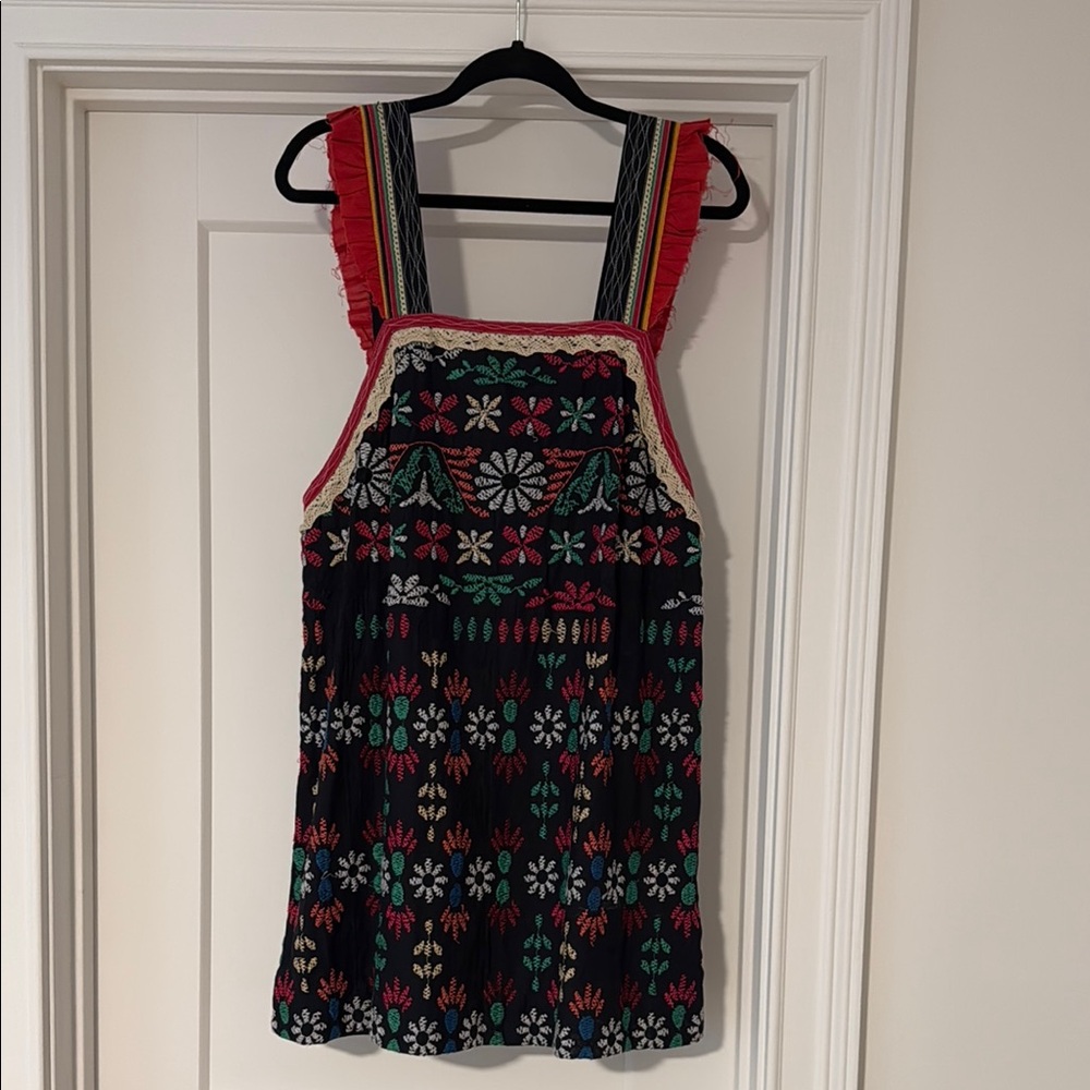 Free People Embroidered Mini Dress